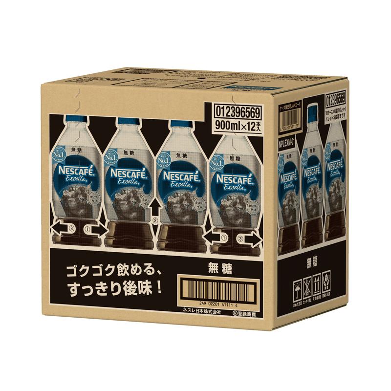 Nestle（ネスレ） ネスカフェ エクセラ ボトルコーヒー 無糖 900ml×12