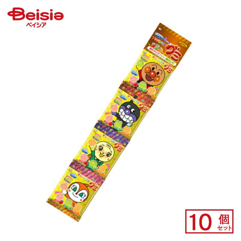 不二家 アンパンマン グミ 4連 84g(21g×4袋)×10個 | 駄菓子 おやつ