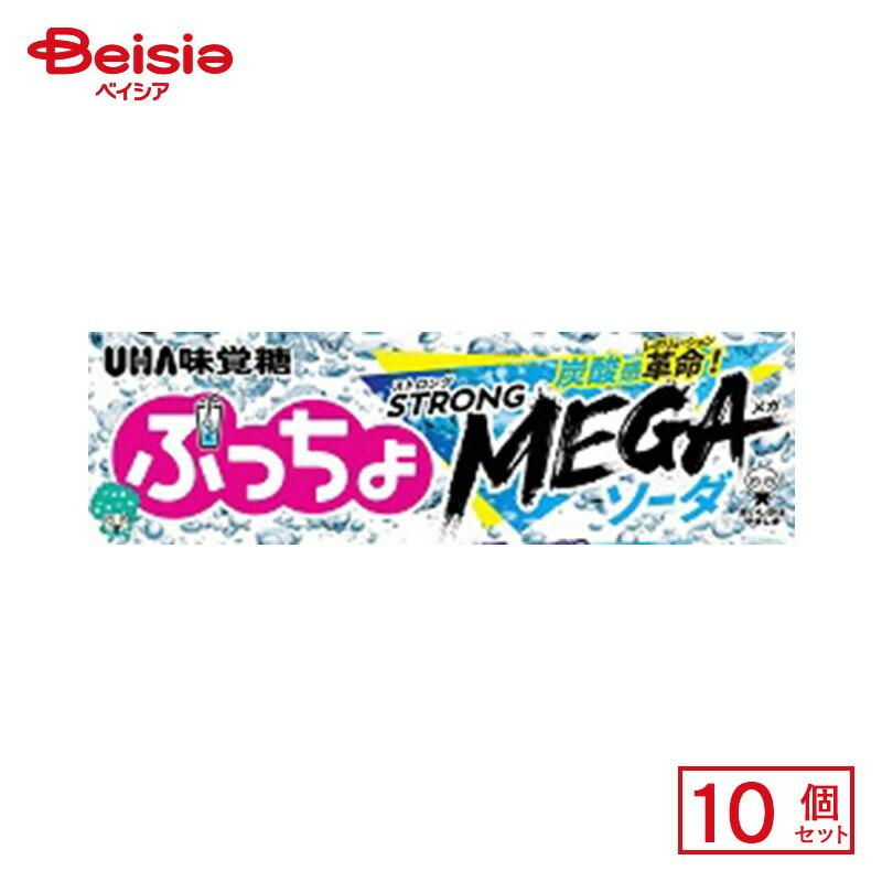 UHA味覚糖 ぷっちょスティック ストロングメガソーダ 10粒×10個