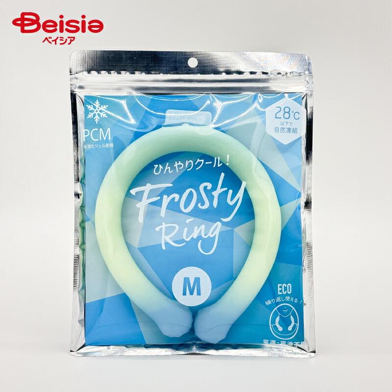 【新品】　クールリング　ブルー　Mサイズ　１００セット　単価７５０円／個 Frosty Ring YC-1 K クールリングMグラデ ミント×ブルー1個 | クール