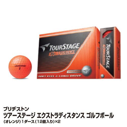 ゴルフボール 大量入荷 ブリヂストン ツアーステージ EXTRA 日本限定 DISTANCE オレンジ 1ダース12個入×2 エクストラディスタンス 24個入