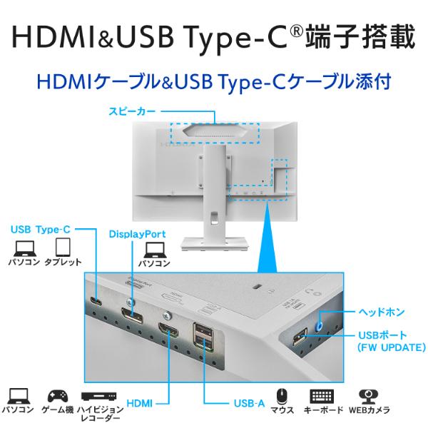 アイオーデータ フリースタイルスタンド＆USB Type-C搭載27型液晶