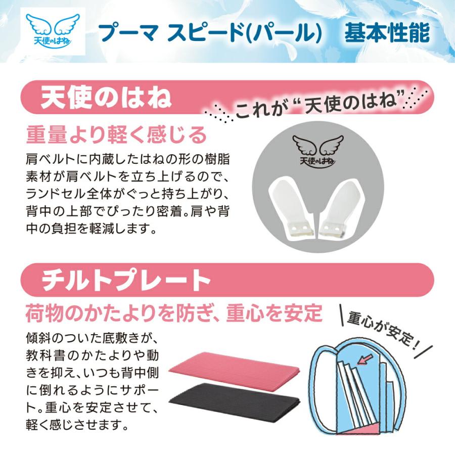 ランドセル 天使のはね PUMA プーマ スピード(パール) 2027年モデル セイバン_5