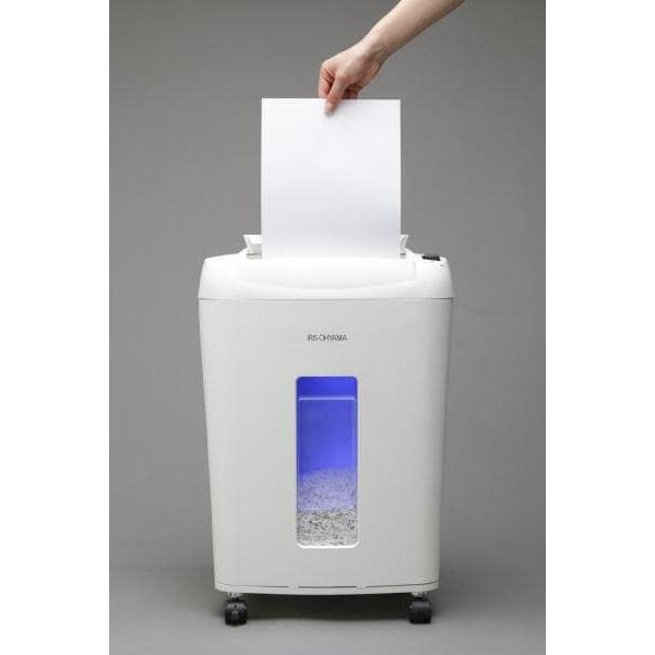 アイリスオーヤマ　オフィスシュレッダー　ホワイト　白　23L OF12M アイリスオーヤマ 細密オフィスシュレッダー ホワイト OF12M