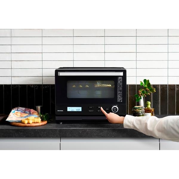 アイリスオーヤマ スチームオーブンレンジ 26Lタンク式 ブラック MS