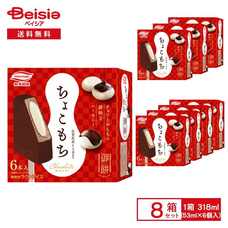 もちまる 丸永製菓 御餅 ちょこもち 318ml（53ml×6個入）×8箱 | アイス おもち