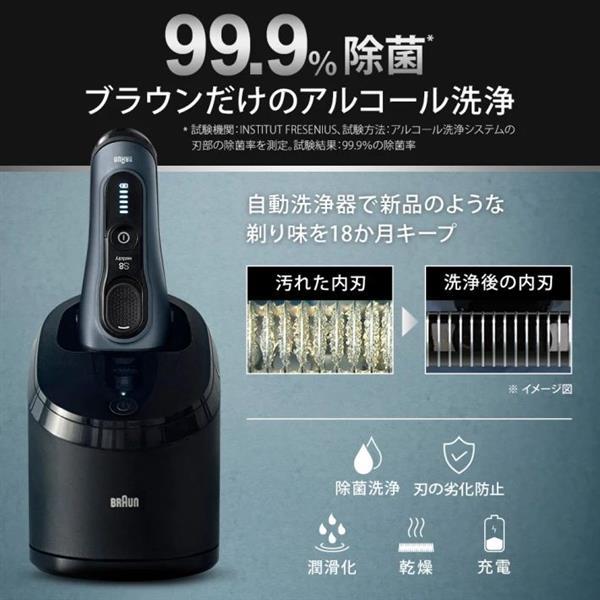 メンズシェーバー［電気シェーバー］3枚刃 ブラウン 8563CCの画像