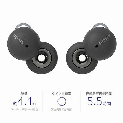 SONY 完全ワイヤレスイヤホン LinkBuds WF-L900-HM グレー ソニー リンクバッズ WF-L900 開放型｜beisiadenki｜02