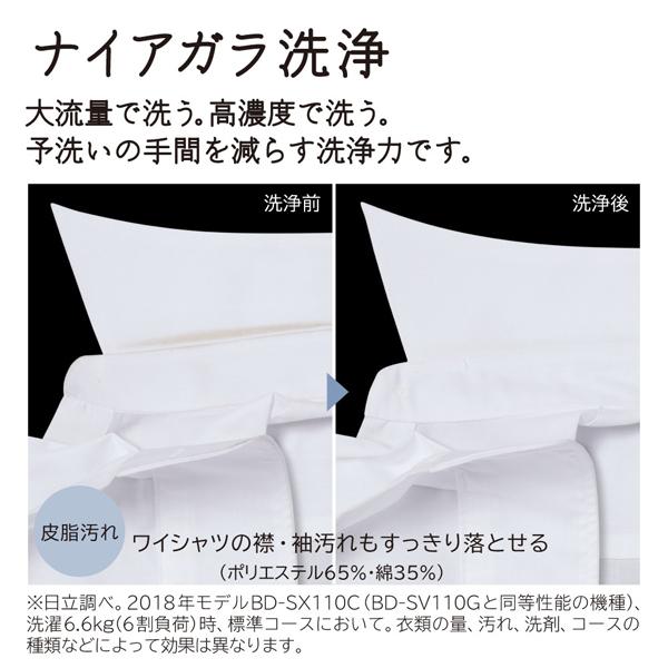 ドラム式洗濯乾燥機 ビッグドラム 左開き ホワイト 日立 BD-SV110GL(W) ドラム式洗濯乾燥機 ビッグドラム 左開き ホワイト 日立 BD-SV110GL(W)