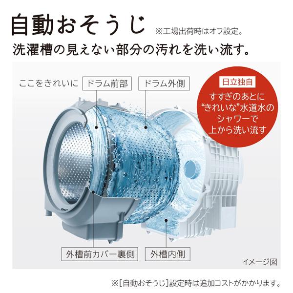 ドラム式洗濯乾燥機 ビッグドラム 左開き ホワイト 日立 BD-SV110GL(W) ドラム式洗濯乾燥機 ビッグドラム 左開き ホワイト 日立 BD-SV110GL(W)