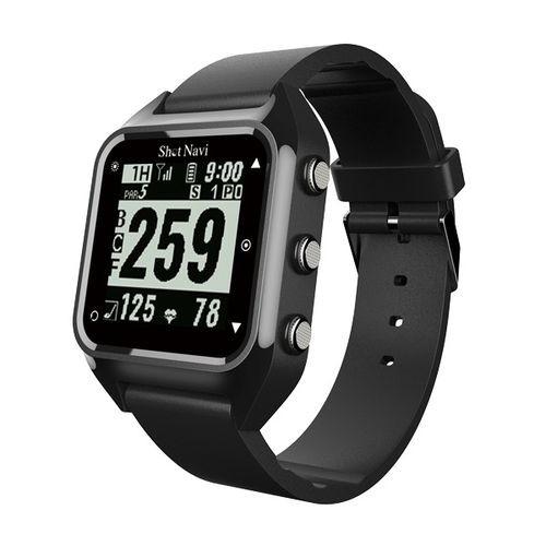 GPSゴルフナビ ウォッチタイプ（ブラック） ショットナビ HUG : B