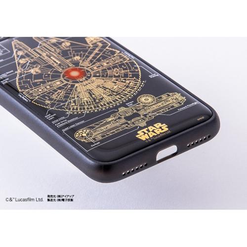 STAR WARS スター・ウォーズ グッズコレクション FLASH M-FALCON 基板アート iPhone Xケース　黒 F10B｜beisiadenki｜02