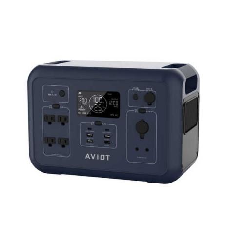 AVIOT ポータブル電源 リン酸鉄リチウムイオン電池 15出力 AC・DC充電