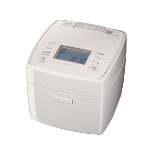 炊飯器 5.5合 ダブル備長炭コート 熾火 炭炊釜 三菱 NJ-VS10H-W 白亜麻 超音波吸水 炊き分け 低温調理機能 お手入れ簡単 内釜洗米 コンパクト 三菱（MITSUBISHI） 炊飯器 5.5合 ダブル備長炭コート 熾火 炭炊釜 NJ