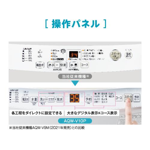 AQUA 全自動洗濯機 7.0kg ホワイト AQW-V7P(W) : Bサプライズ - 通販 