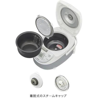 IHジャー炊飯器 炊きたて スチールホワイト タイガー JPF-G055 WL｜beisiadenki｜02