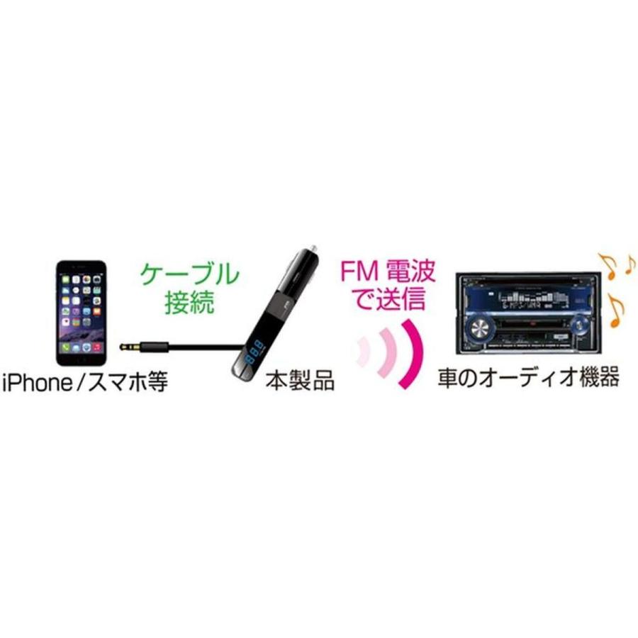 FMトランスミッター フルバンド USB1ポート 2.4A 1.2ｍ カシムラ KD-191 :4907986737912:Bサプライズ - 通販 -  Yahoo!ショッピング