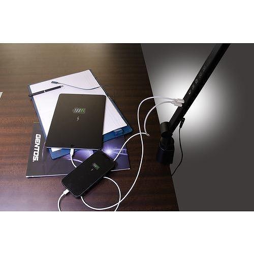 太陽光に近い光で目に優しいデスクライト Lumixux HCL LED仕様 調光機能付 ブラック ジェントス DK-H001BK_5