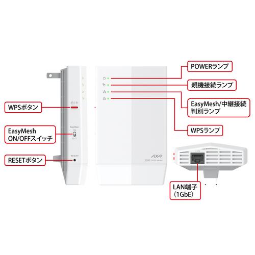 BUFFALO（バッファロー） Wi-Fi中継機 11ax 2401+573Mbps AirStation