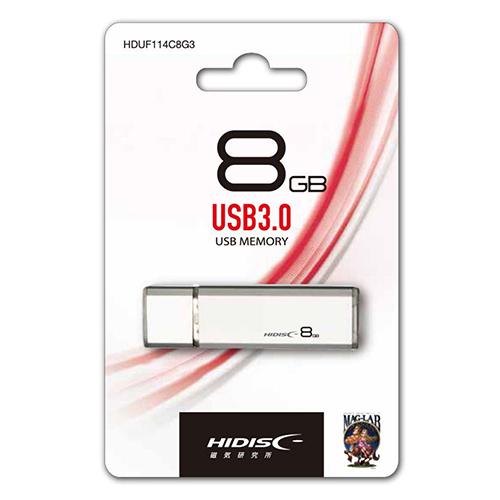 HIDISC USB 3.0 フラッシュドライブ 8GB シルバー キャップ式 HDUF114C8G3｜beisiadenki｜02