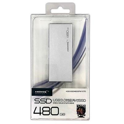 SSD 480Gb x 10枚セット HIDISC 磁気研究所 HDEXSSD480GPM10TD 外付けSSD 480GB USB3.0接続