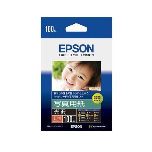 エプソン（EPSON） 写真用紙 光沢 L判 100枚 KL100PSKR : Bサプライズ 