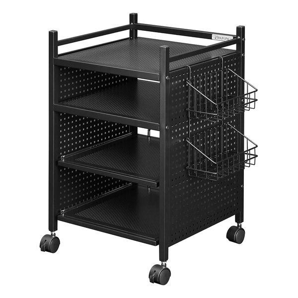 Bauhutte（バウヒュッテ） ゲーム機収納ラック スライダー式 ブラック