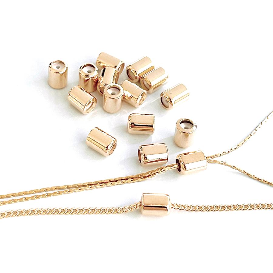 ejp952【6個入り】直径約4mm 長さ約5mm 長方形スライド金具 16KGP