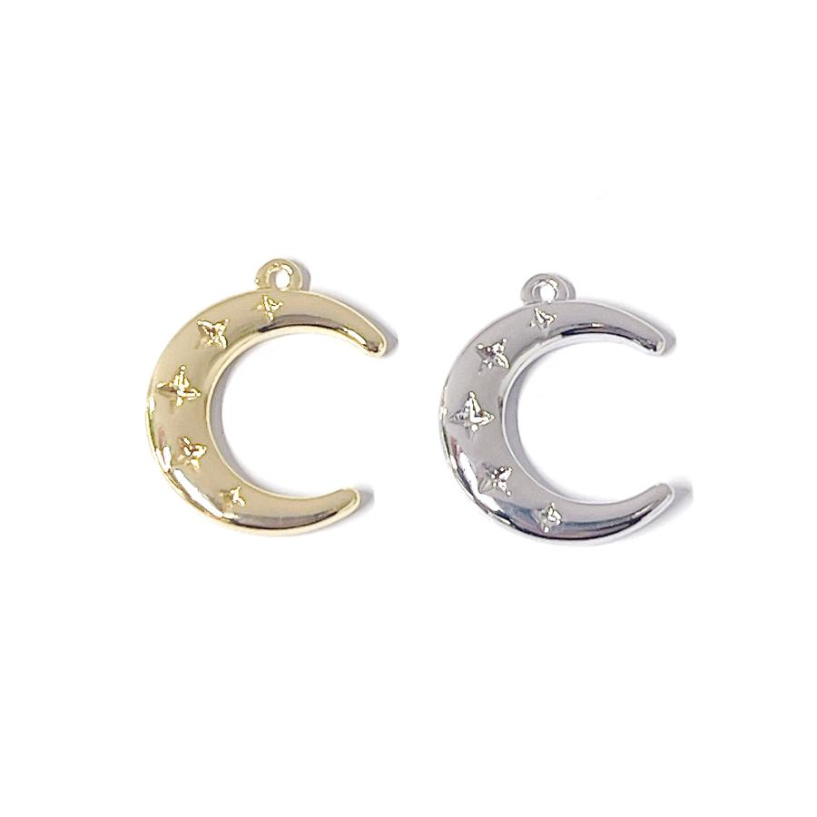 ejp827【2個入り】選べる2色！上品な星モチーフ入り三日月 Crescent