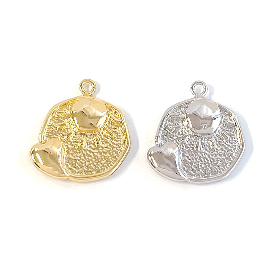 ejp829【2個入り】選べる2色！太陽＆ハート ビンテージコイン チャーム : DIY-BEJEWEL - 通販 - Yahoo!ショッピング