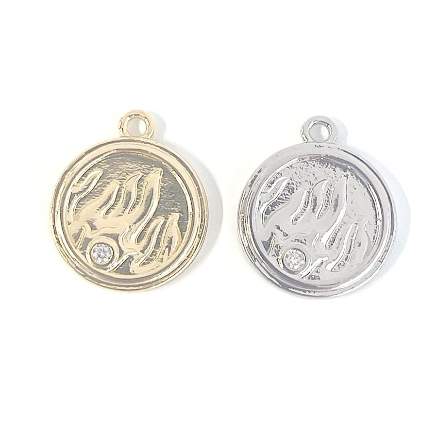 ejp834【2個入り】選べる2色！Fire 炎モチーフ コインチャーム : DIY-BEJEWEL - 通販 - Yahoo!ショッピング