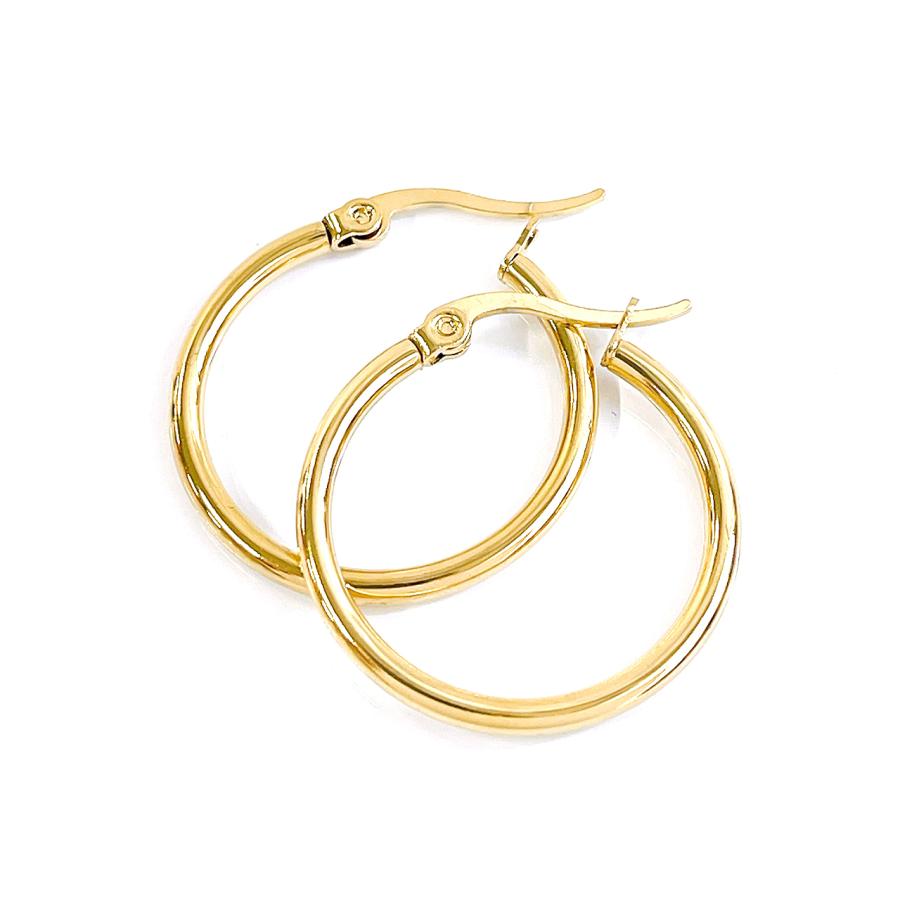 ese134【6個（3ペア）】18KGP 線径約2mm 外径約25mm 遮断式（クリップ