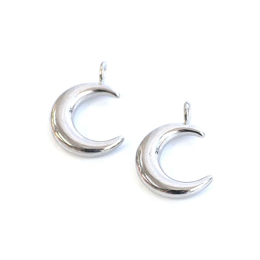 esp27【1個】三日月 月モチーフ ペンダントチャーム サージカル