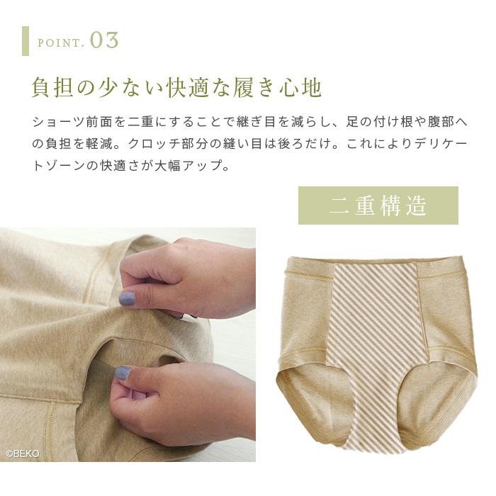 オーガニックコットン ハイウエスト（深履き）ショーツ 日本製 ATIRUNA アティルナ （メール便使用で送料無料）AT210006 （返品不可） |  | 05