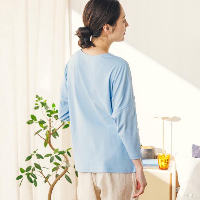 オーガニックコットン 100% ドルマンスリーブTシャツ  日本製 ATIRUNA（メール便使用で送料無料）AT210020 （返品不可） |  | 08