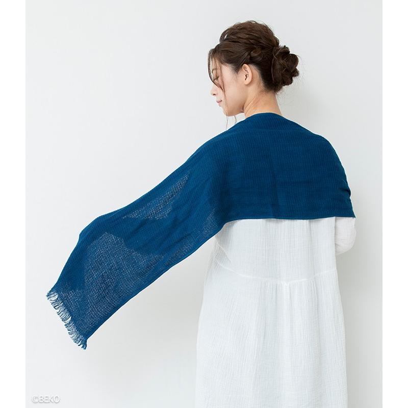 fifu フィフ オーガニックコットンタオルマフラー本藍染め（メール便で