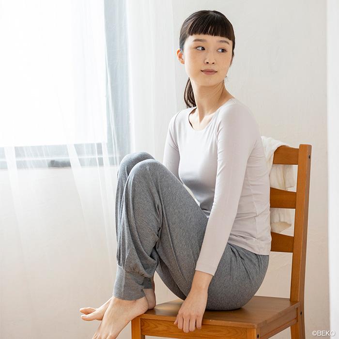 TAKEFU 竹布 ソフトフィットインナー 長袖（レディース）、メール便で