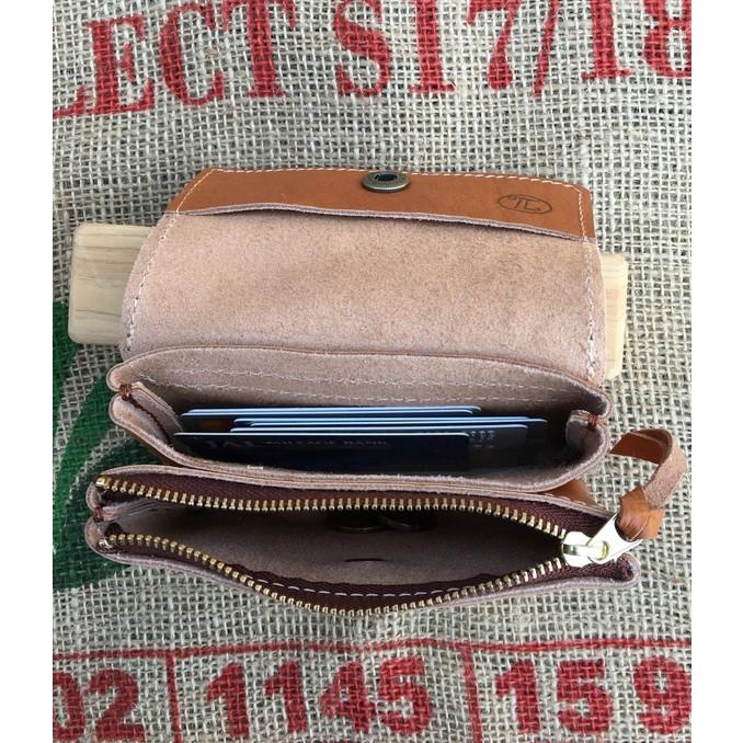 かわいい革の財布/レザーハンドメイド財布/2miru : Beko Leather