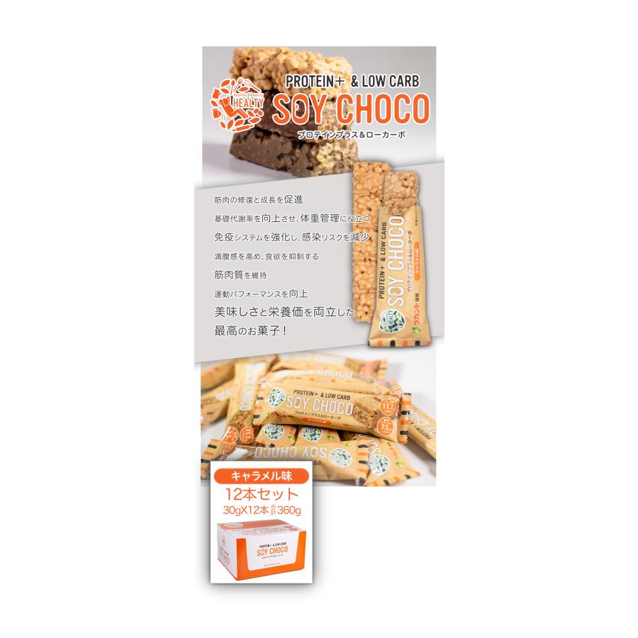12本セット HEALTY SOY CHOCO キャラメル味 ソイチョコ 12本セット HEALTY SOY CHOCO キャラメル味 ソイチョコ