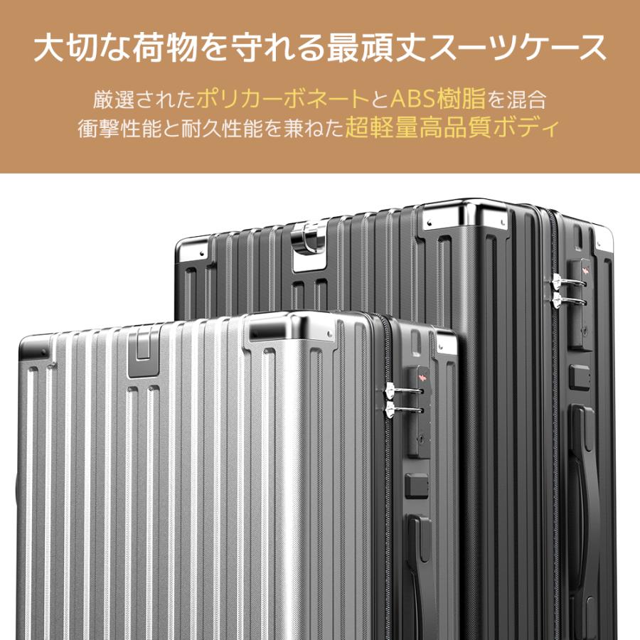 BARGOCH スーツケース 機内持ち込み キャリーケース 軽量 大容量 静音
