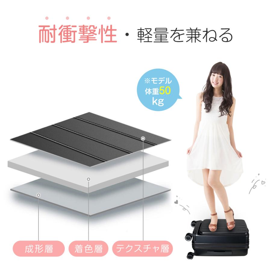 【年末セール！5倍P＋10％OFF】 スーツケース 機内持ち込み 拡張機能付き フロントオープン キャリーケース S M L サイズ 2泊3日 軽量 静音 20/24/28インチ | BARGOCH | 12