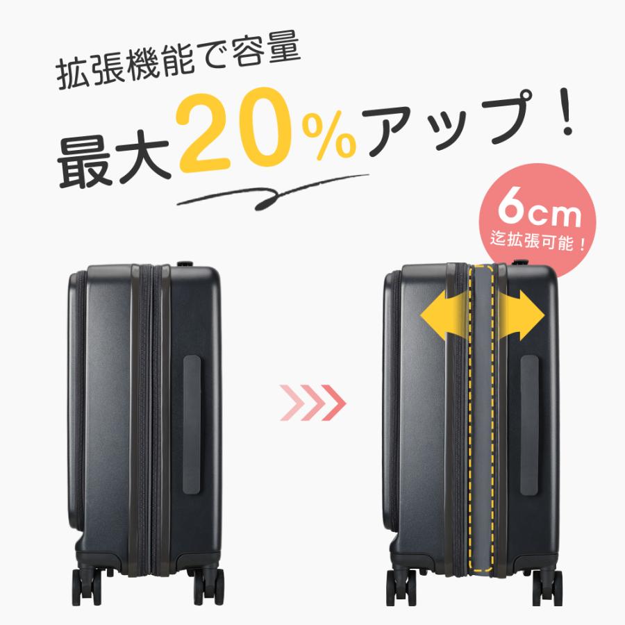 BARGOCH 拡張機能付き スーツケース 機内持ち込み 軽量 大型 静音