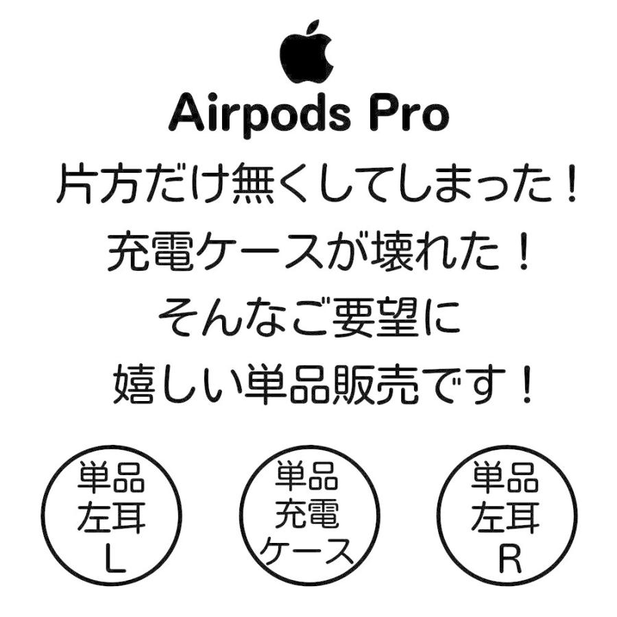 Apple AirPods Pro 左耳 L 右耳 R 充電ケース 片耳 単品 本体
