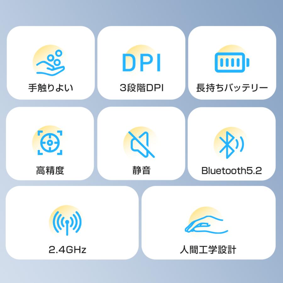 マウス ワイヤレスマウス 無線 Bluetoothマウス 6ボタン 2.4GHz  超静音 バッテリー内蔵 充電式 高精度 Mac/Windows/surface/Microsoft Pro 使いやすい |  | 04