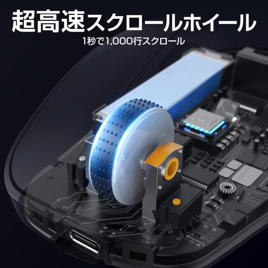 マウス ワイヤレスマウス 無線 Bluetoothマウス 6ボタン 2.4GHz  超静音 バッテリー内蔵 充電式 高精度 Mac/Windows/surface/Microsoft Pro 使いやすい |  | 10