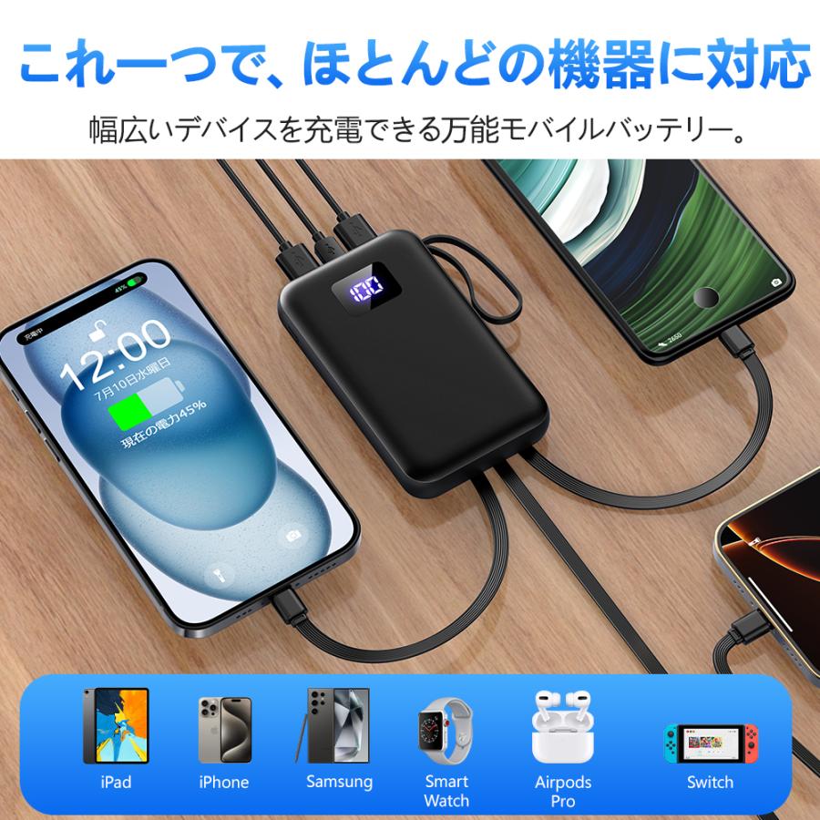 モバイルバッテリー 軽量 大容量 45800mAh 6台同時充電 急速充電 モバイルバッテリー 軽量 大容量 45800mAh 6台同時充電 急速充電