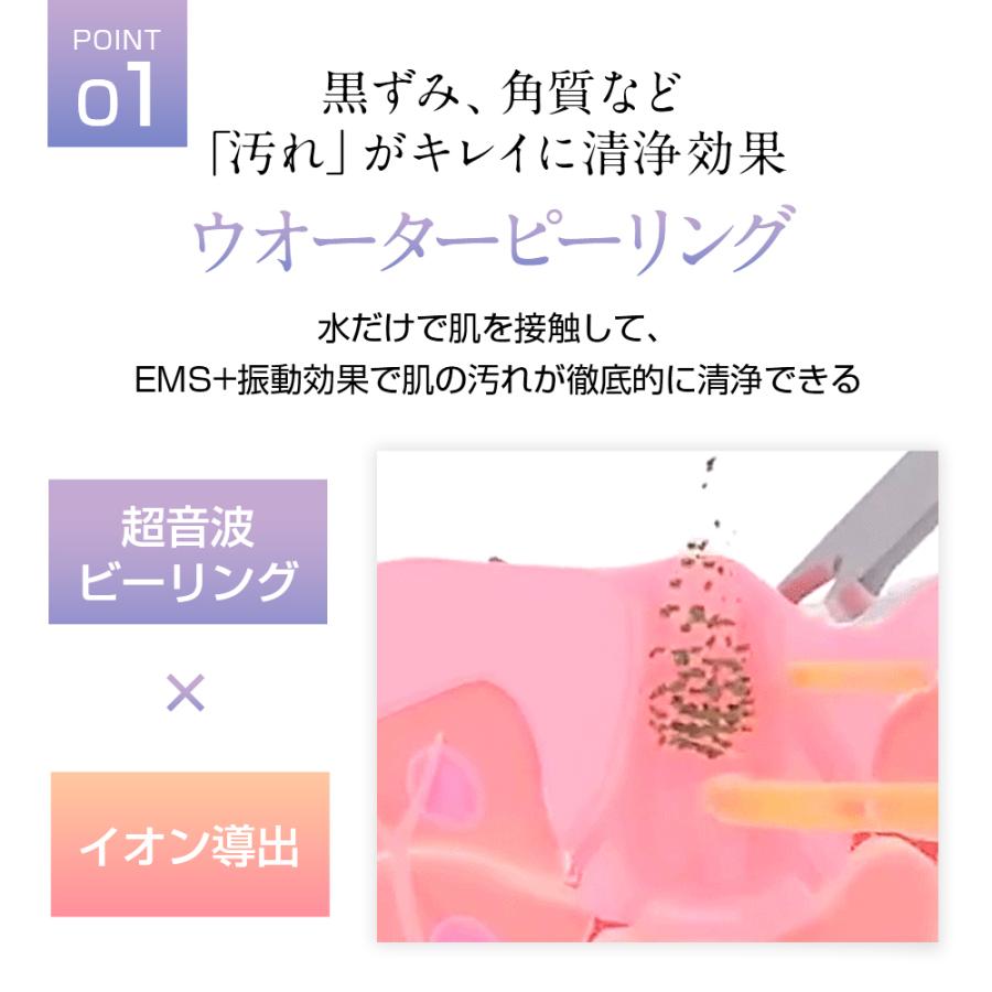 ウォーターピーリング 美顔器 超音波 ウオーターピーラー EMS