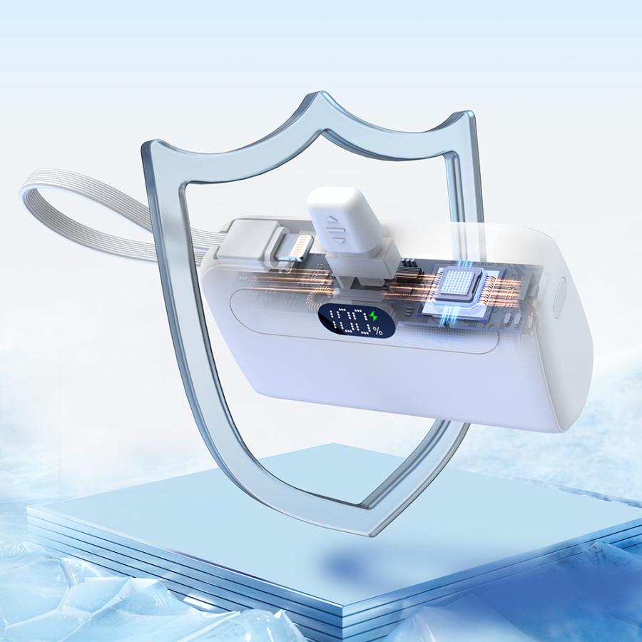 モバイルバッテリー 小型 12000mAh 大容量 2.1A急速充電 超ミニ 充電器 2台同時充電 Type-C Lightning ケーブル内蔵 超軽量 スマホ充電器 iPhone Android 対応 |  | 21