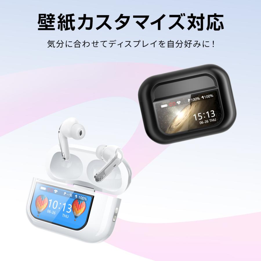 Bluetooth イヤホン ワイヤレス イヤホン カナル型　6個セット在庫処分 ワイヤレスイヤホン Bluetooth6.0 イヤホン ANC対応 液晶付きイヤホン
