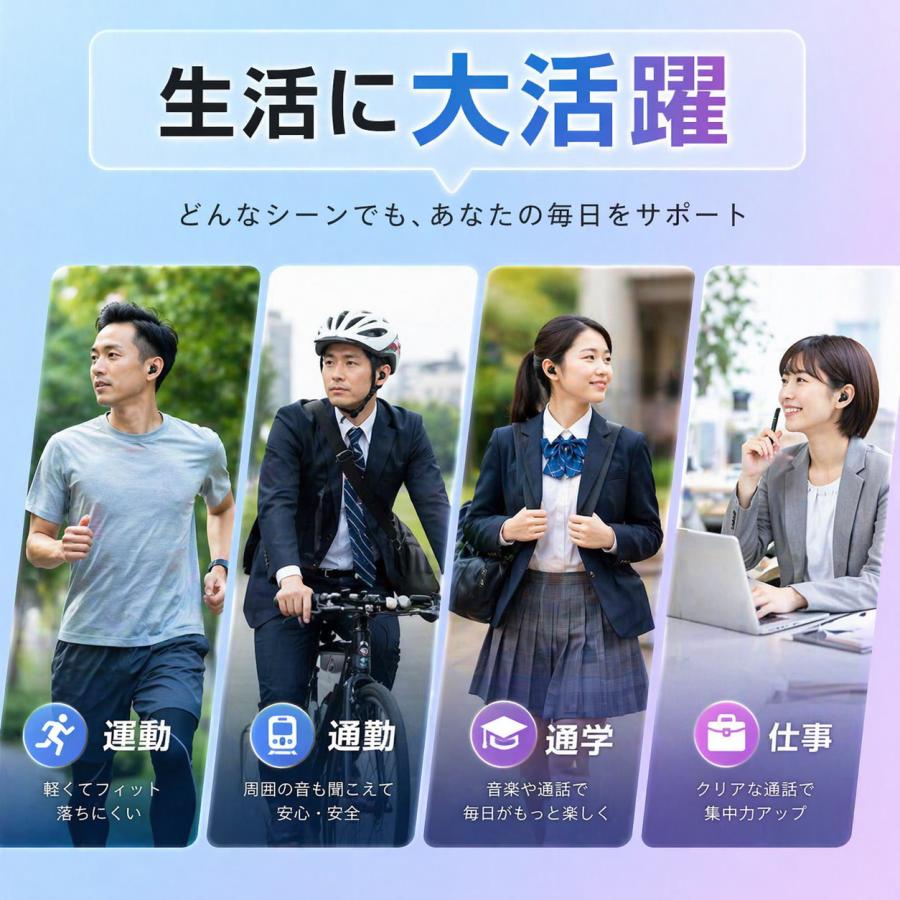ワイヤレスイヤホン bluetooth5.3 iPhone ブルートゥース イヤホン 超
